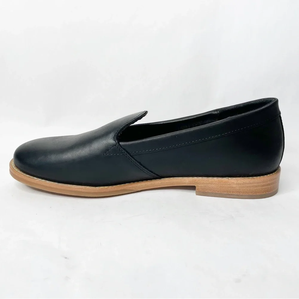 NWOB Portland Leather Patina Black Leather Rounded Leather Loafer Size 9.5 - Picture 4 of 9